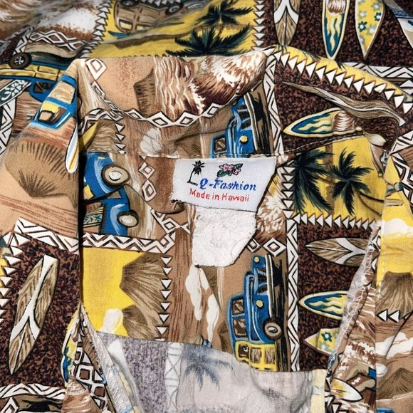 Le Fashion Vintage Car Surfboard Hawaiian Shirt M - Picture 9 of 10